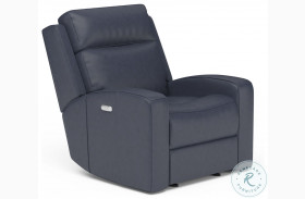 Cody Gray Leather Power Gliding Recliner With Power Headrest And Footrest