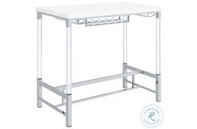 Norcrest White High Gloss and Acrylic Bar Table