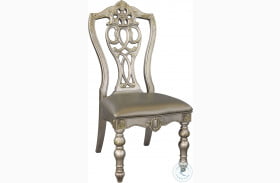 Catalonia Platinum Gold Side Chair Set Of 2