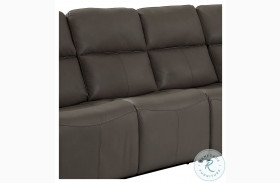 Jarvis Mocha Leather Armless Power Recliner With Power Headrest And Footrest