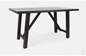 American Rustics Dark Brown Trestle Counter Height Dining Table