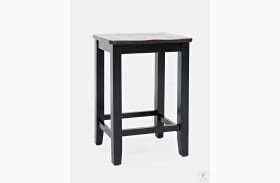 Asbury Park Black Backless Counter Height Stool Set of 2