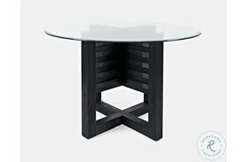 Altamonte Dark Charcoal Round Glass Top Dining Table