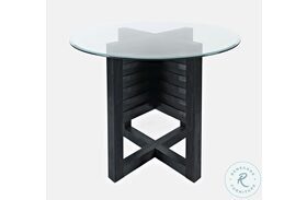 Altamonte Dark Charcoal Round Glass Top Counter Height Dining Table