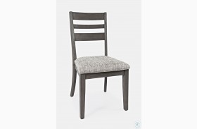 Altamonte Brushed Grey Ladder Back Side Chair Set of 2