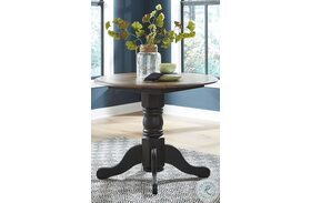 Carolina Crossing Antique Honey And Black Drop Leaf Extendable Dining Table