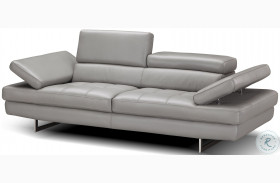 Aurora Grey Italian Leather Sofa