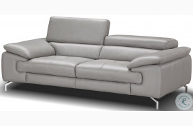 Liam Grey Italian Leather Sofa