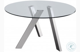 Tower Chrome Round Dining Table
