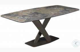 Elegance Brown Fixed Dining Table