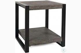 Pinnacle Wire Brush Platinum End Table