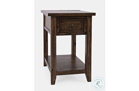 Bakersfield Wire Brush Brown Chairside Table