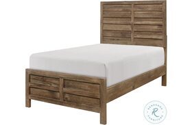 Mandan Weathered Pine Twin Panel Bed