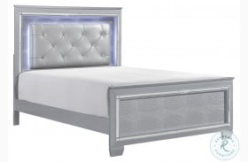 Allura Silver Panel Bed