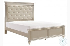 Celandine Silver Panel Bed