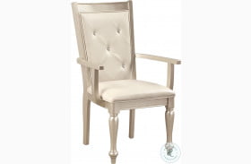 Celandine Silver And Off White Arm Chair Set of 2