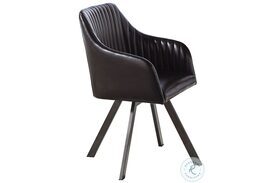193372BLK Black Swivel Dining Chair