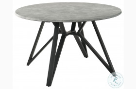 Neil Concrete And Gunmetal Dining Table