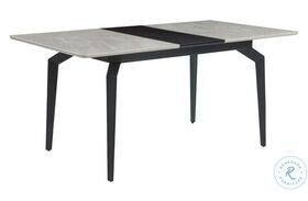 Mina Grey Ceramic Deep Wine And Black Extendable Dining Table