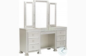 Bevelle Silver Vanity With Mirror