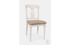 Grafton Farms Brushed White And Brown Desk Chair