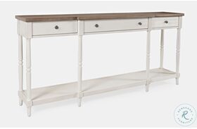 Grafton Farms Brushed White And Brown Sofa Table