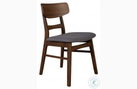 Space Savers Satin Walnut Side Chair Set Of 2