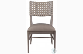 Cohesion Program Warm Gray Tone And Grigio Milo Leather Side Chair