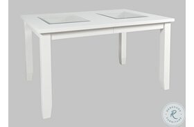 Urban Icon White Glass Inlay Extendable Dining Table