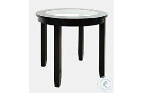 Urban Icon Black Round Glass Inlay Counter Height Dining Table