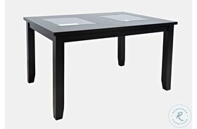 Urban Icon Black Glass Inlay Extendable Dining Table