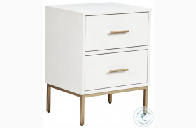Madelyn White 2 Drawer Nightstand