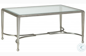Metal Designs Silver Leaf Sangiovese Small Rectangular Cocktail Table