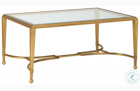 Metal Designs Gold Leaf Sangiovese Small Rectangular Cocktail Table