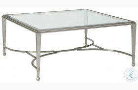 Metal Designs Silver Leaf Sangiovese Square Cocktail Table