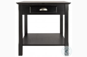 Timber Black 1 Drawer End Table