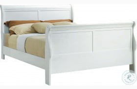 Louis Philippe White Queen Sleigh Bed