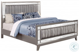 Leighton Metallic Mercury Panel Bed