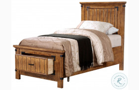 Brenner Rustic Honey Youth Panel Storage Bed
