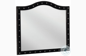 Deanna Black Upholstered Mirror