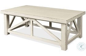 Aberdeen Weathered Worn White Cocktail Table