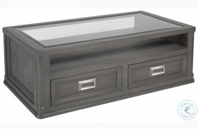 Appellation Medium Gray wire brushed Rectangular Cocktail Table