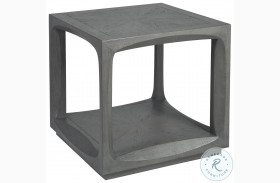 Appellation Medium Gray wire brushed Square End Table