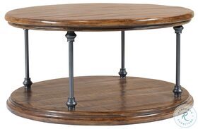 Larson Distressed Natural Brown 36" Round Cocktail Table