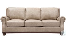 Tilton Beige Leather Sofa