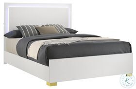 Marceline White Queen Panel Bed