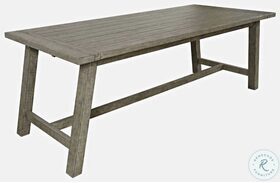 Telluride Driftwood Gray Trestle Extendable Counter Height Dining Table