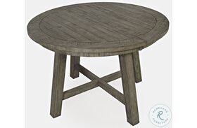 Telluride Driftwood Gray Round Extendable Counter Height Dining Table