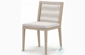 Sherwood Stone Gray and Washed Brown Outdoor Dining Chair