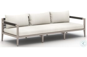 Sherwood Natural Ivory and Weathered Gray Outdoor Sofa